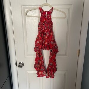 House of Harlow x Revolve 1960 Red Floral top